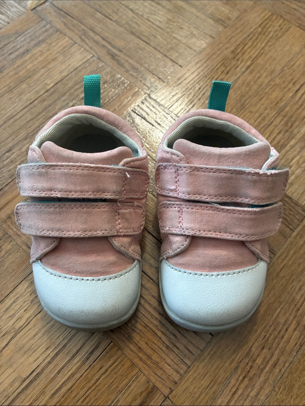 Ten Little First Walkers Pink Velcro Shoes Size 5.5